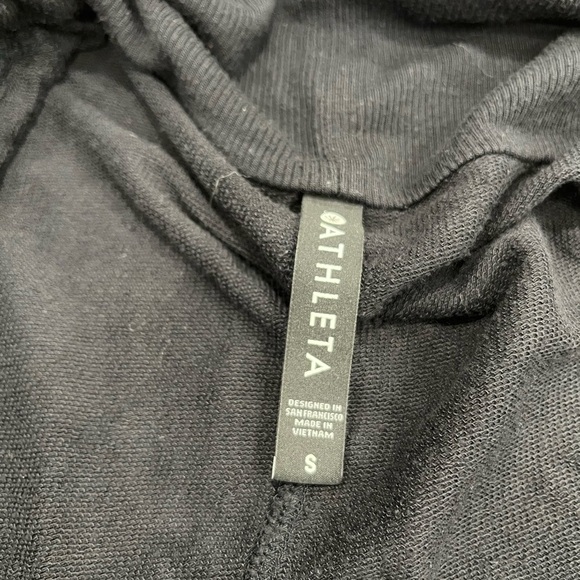 Athleta Presence Cocoon Wrap‎ Sweater | Black Ribbed | Size Small - Picture 11 of 12